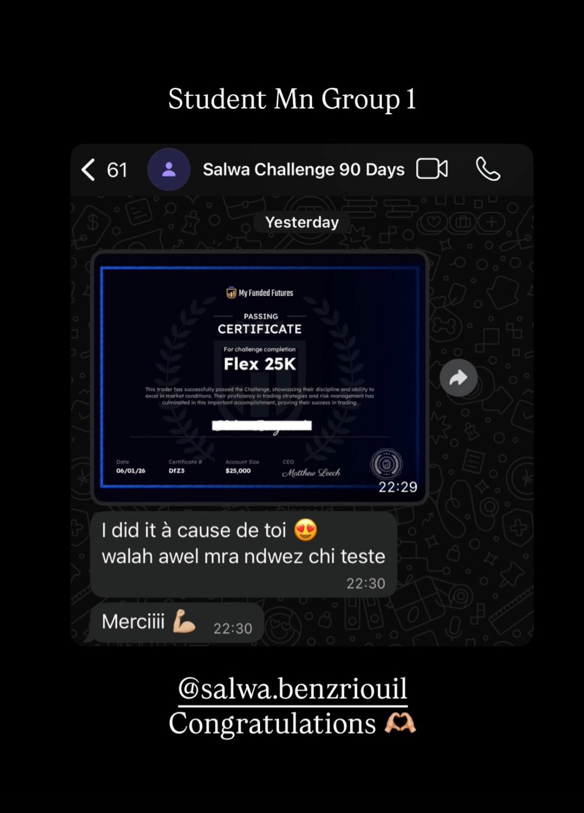 Salwa — My Funded Futures 25K ✅