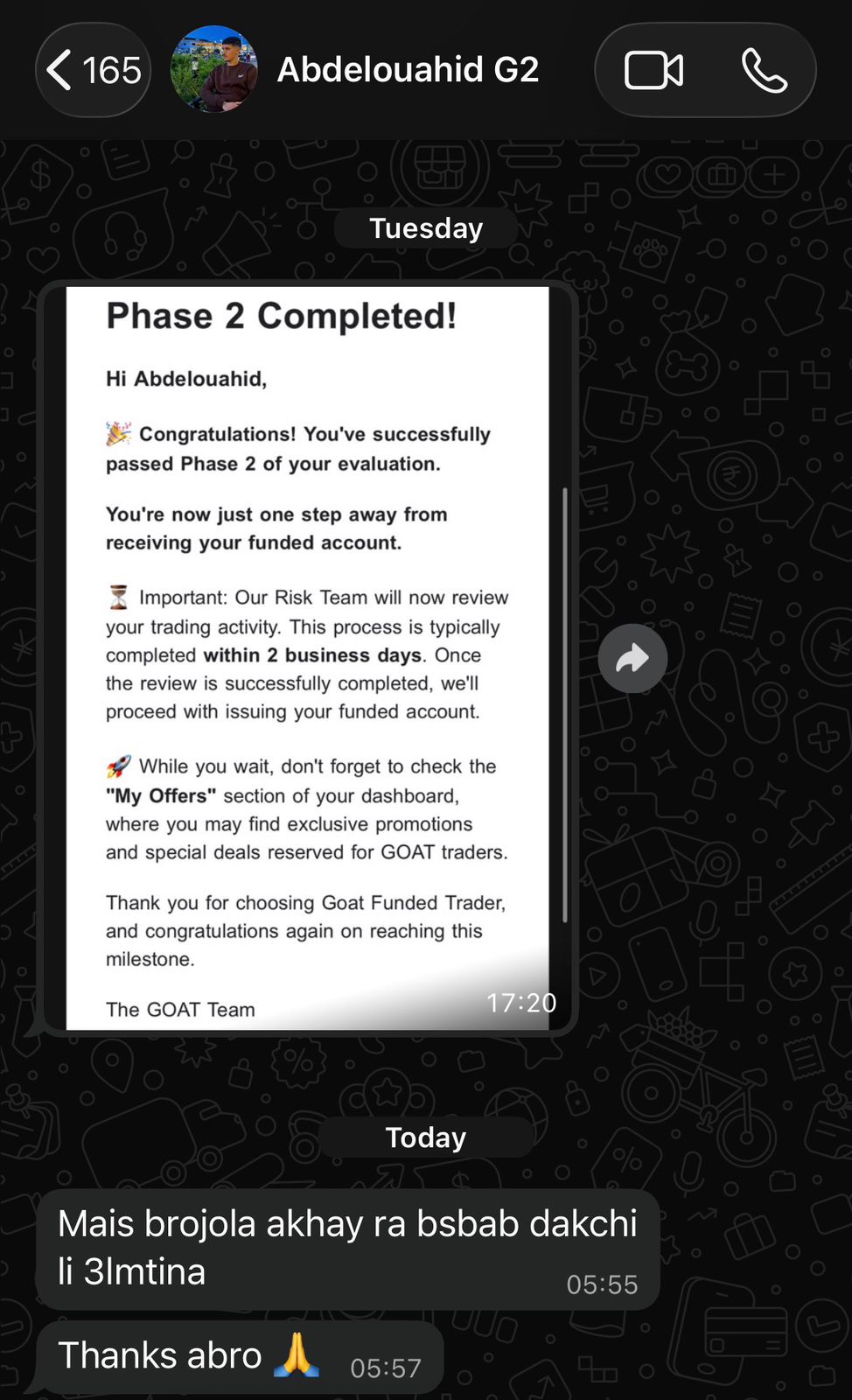 Abdelouahid — Goat Funded Phase 2 ✅