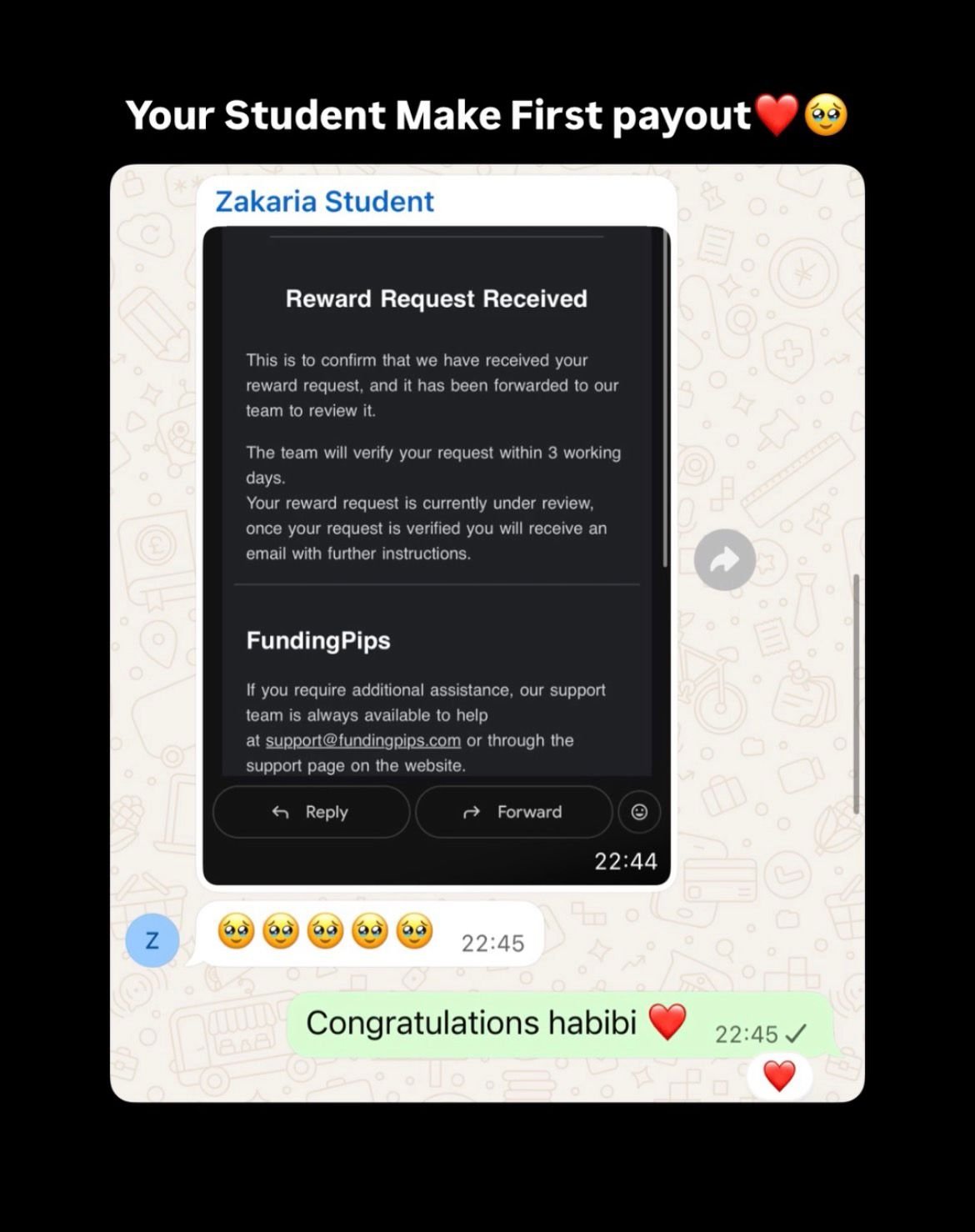Zakaria — First Payout 🎯