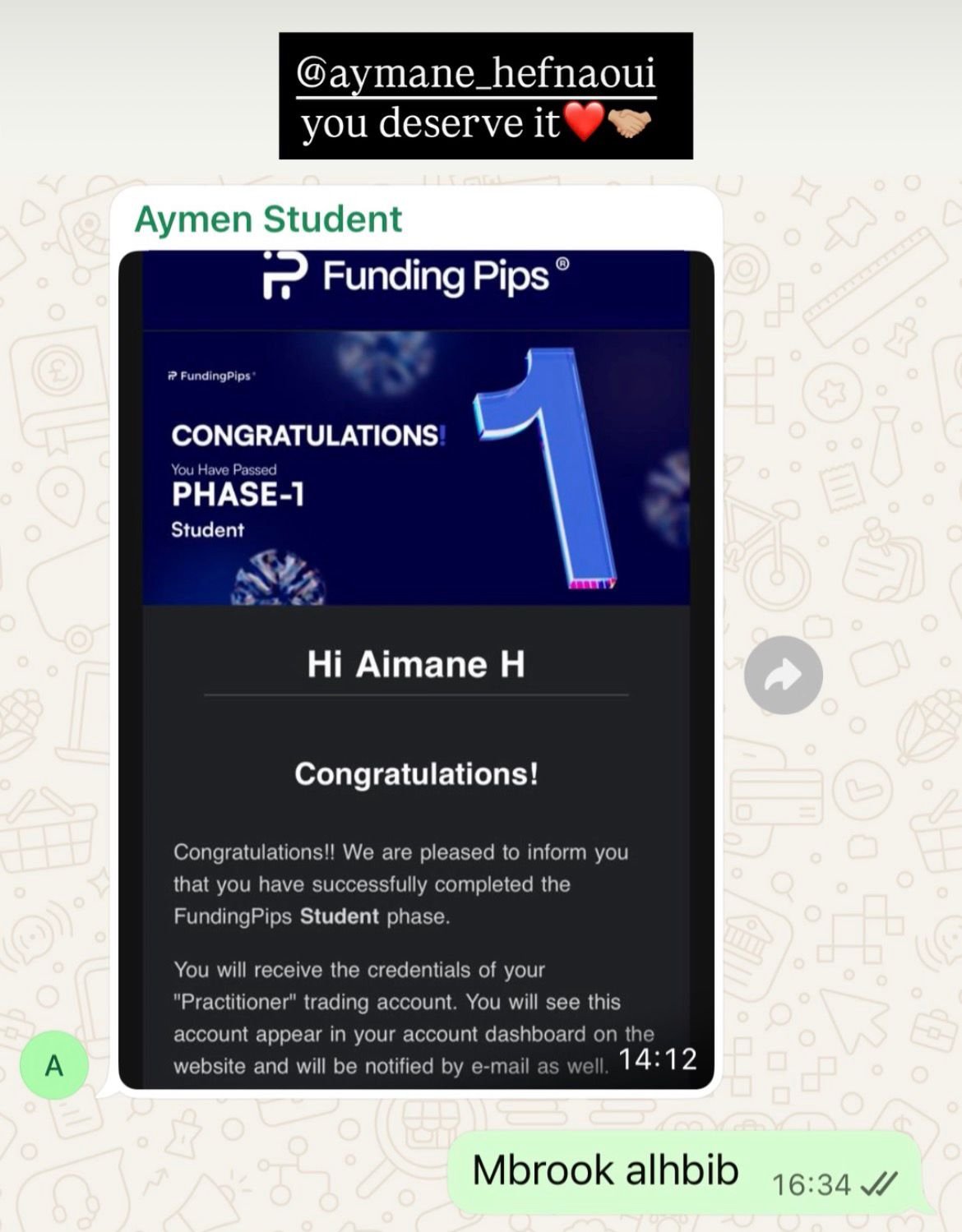 Aymen — FundingPips Phase 1 ⭐