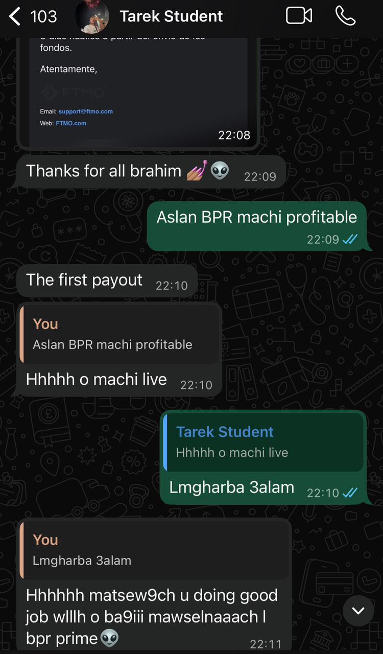 Payout FTMO ‏$243 — طالب BPR (Tarek)